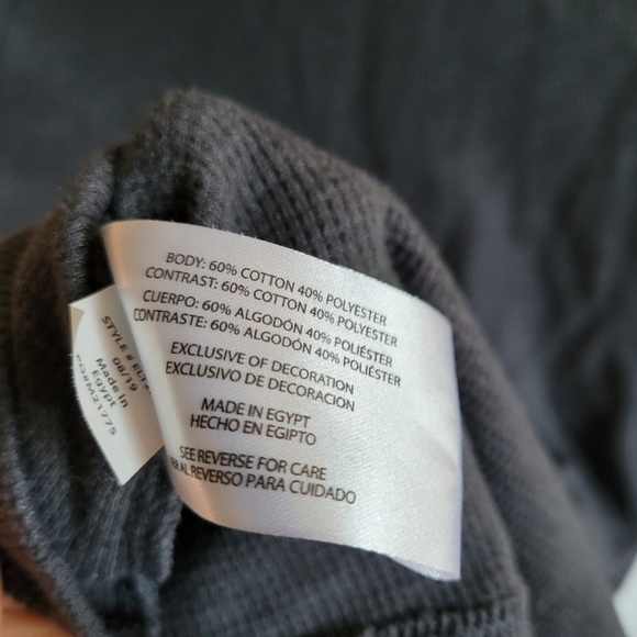 EDDIE Bauer Thermal Cowl Neck Long Dleeve Shirt Gray Medium - Picture 8 of 8
